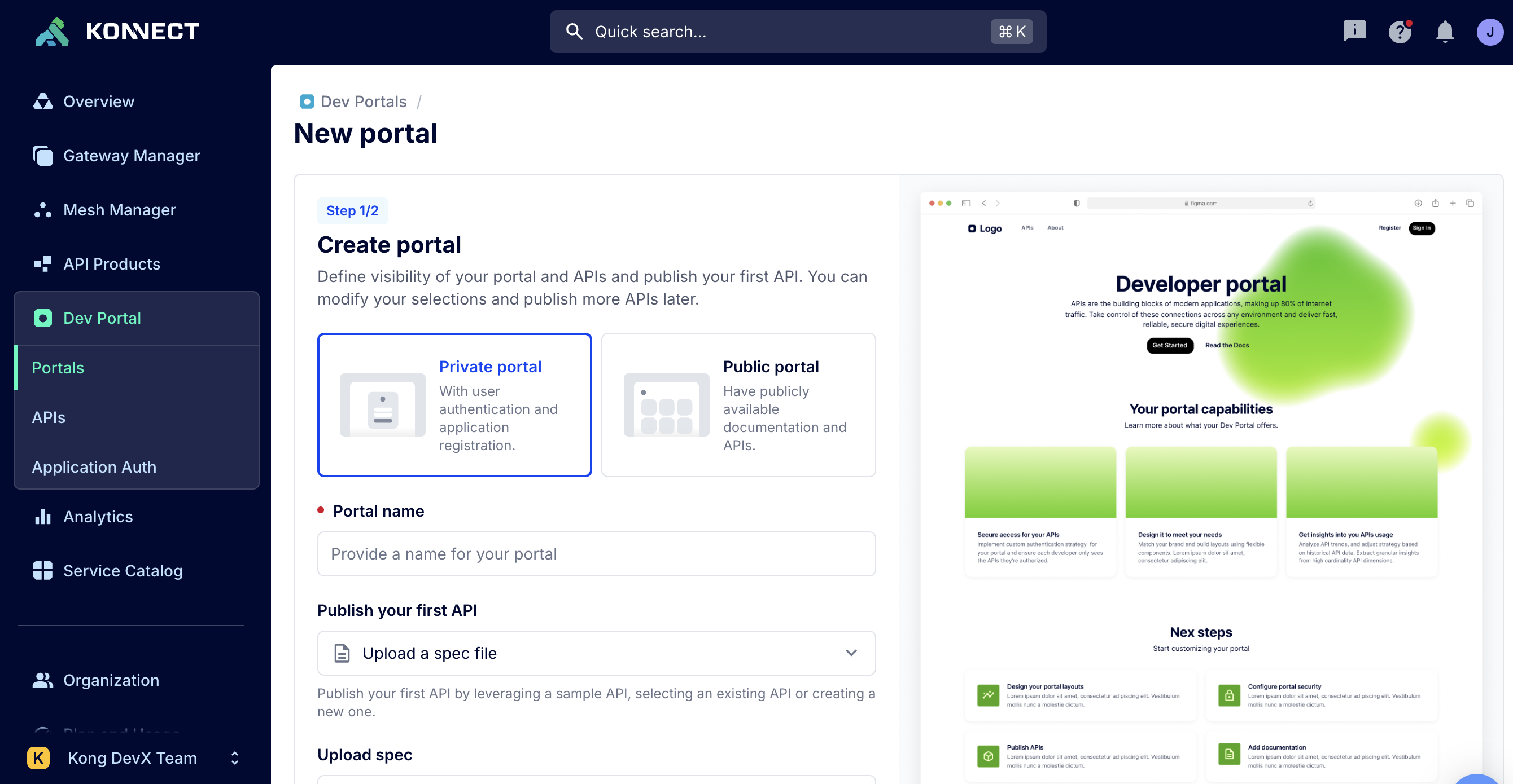 KongAir Dev Portal