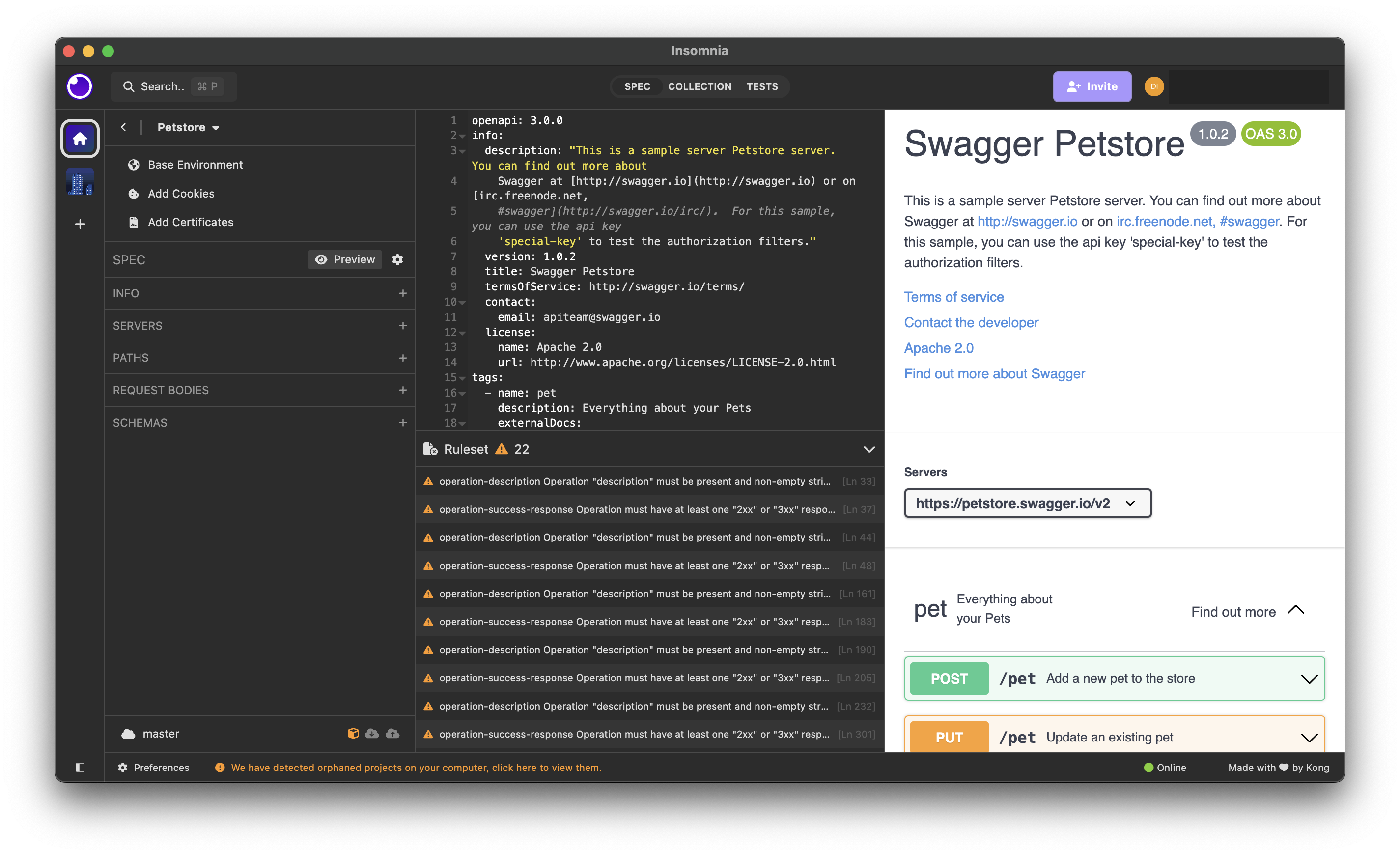 Image of the generating collections and tests